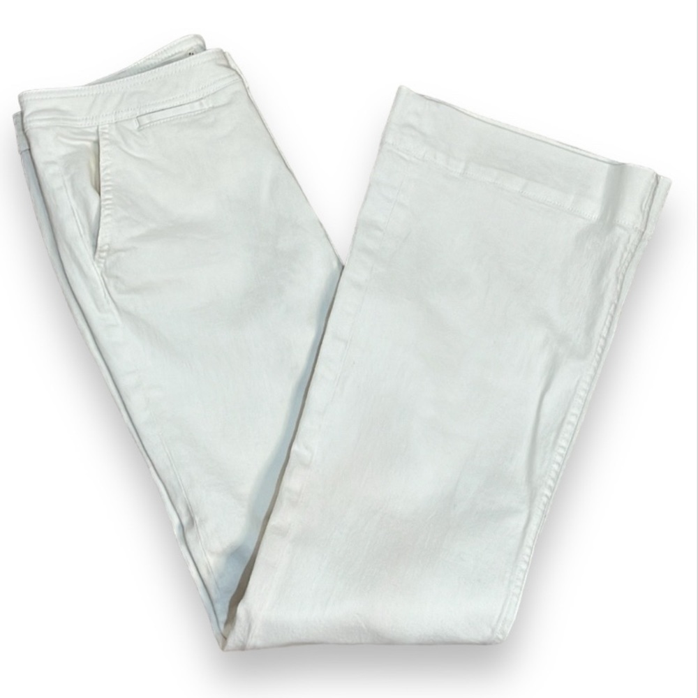 Pilcro High Rise Bootcut Denim Jeans White Wide Leg Trouser Women's 30 Flare Leg